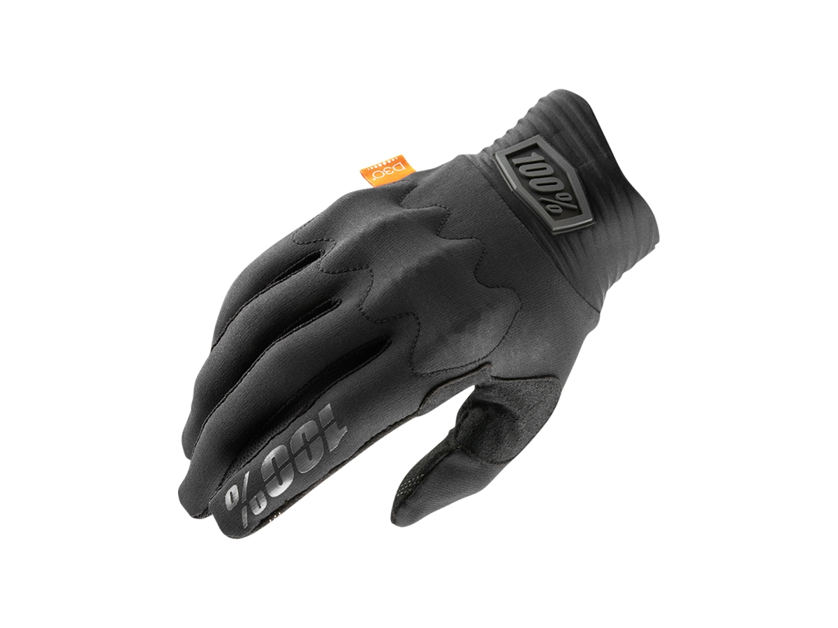 Black/Charcoal XL 100% Cognito Men's Full Finger Glove 