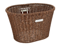 Basket Electra Plastic Woven Dark Brown