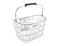 Basket Electra Stainless Wire QR Polished Silver Front