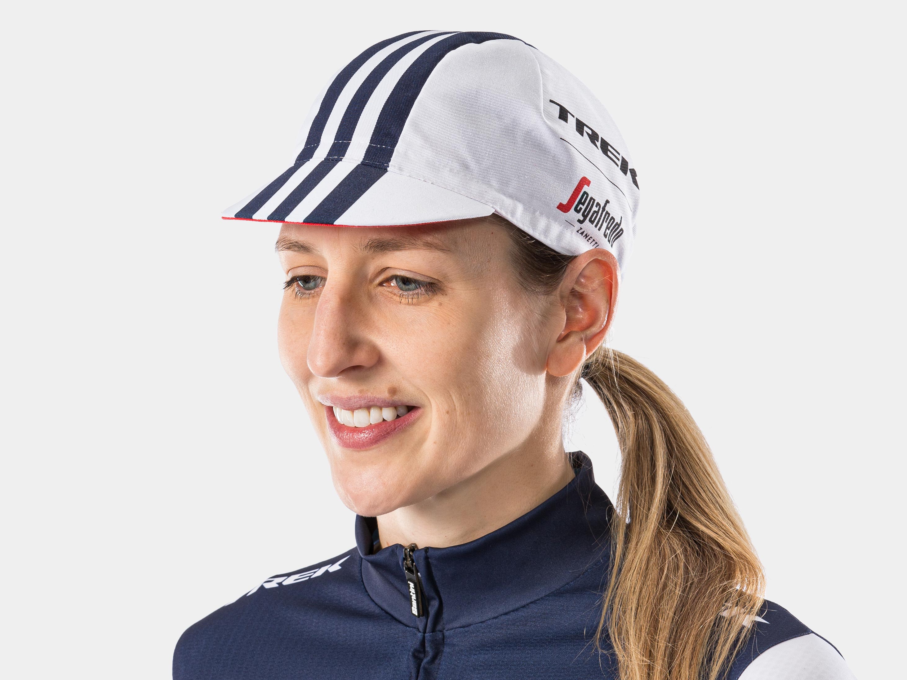 white cycling cap