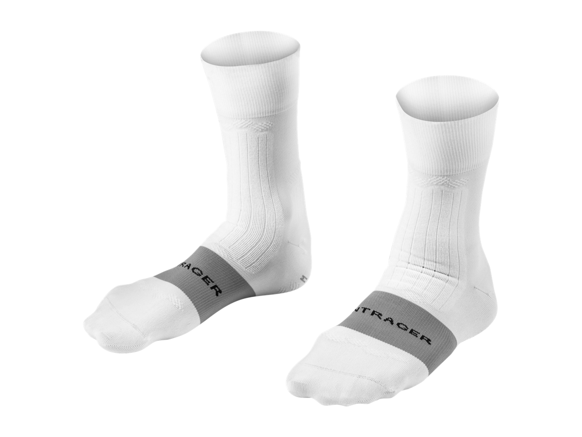White, Yellow, and Red Bontrager Velocis 2 1/2" Sock 1-Pack 