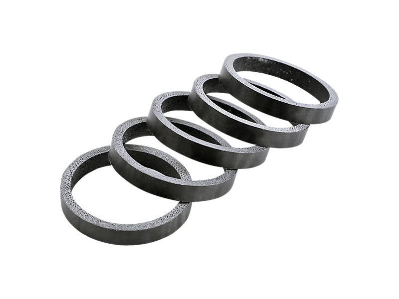 Matte 2.5mm Wheels Manufacturing Carbon Headset Spacer 1-1/8" 5-pack